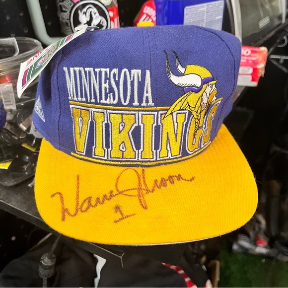 Vintage New w/Tags Minnesota Vikings Snapback Hat Apex One NFL Pro Line 90s Cap - Picture 1 of 13
